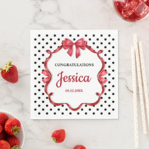 Serviette En Papier Douce Baby Shower Arc-en-Ciel Rouge
