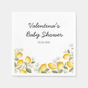 Serviette En Papier Douce Baby Shower Citron Fruit Citron Été