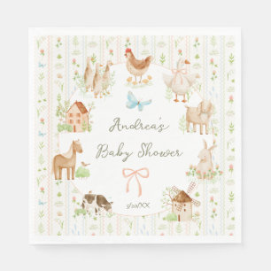 Serviette En Papier Douce Baby Shower de Ferme Grandmillénaire Peinte 