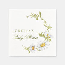 Douce Baby Shower Floral Minimaliste de Marguerite