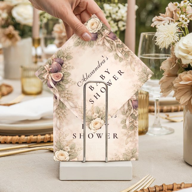 Serviette En Papier Douce Baby Shower Jardin de Figues (Créateur téléchargé)