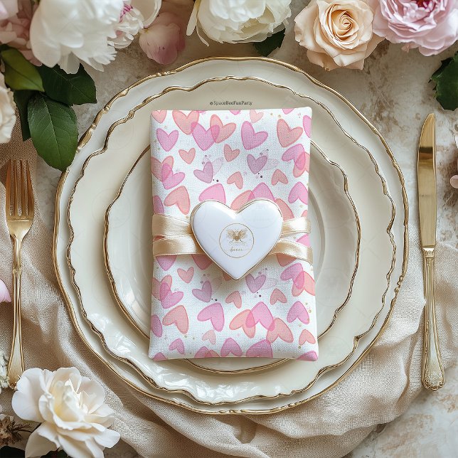 Serviette En Papier Douce Baby Shower Saint-Valentin  (Sweetheart Valentine,baby shower,party birthday,baby shower invitation,baby shower napkins,thank you)