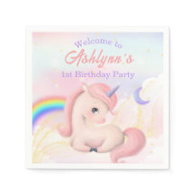 Douce Élégante Mignonne Licorne Rose Fête à l'aqua