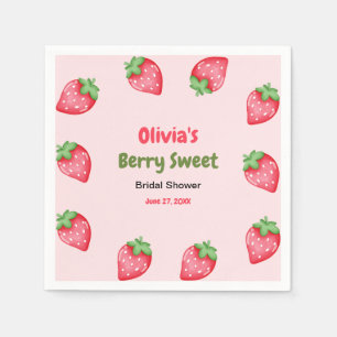Serviette En Papier Douce Fête de Mariage aux Fruits Rouges et Fraises