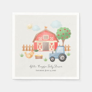 Serviette En Papier Douce Fête de Naissance Animaux de Ferme de Grange