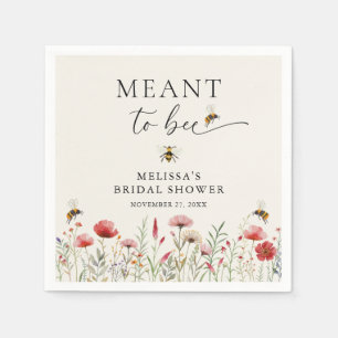 Serviette En Papier Douce Fleur Sauvage Aquarelle Pour Une Future Mari