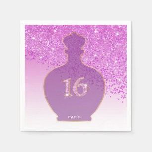 Serviette En Papier Douce Fragrance Blush 16 Rose Boutique Paris