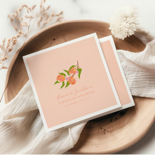 Serviette En Papier Douce Mariée Été Personnalisée Fruit Boho Couple B