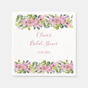 Serviette En Papier Douce Mariée Fleur d'Oranger Aquarelle Salle de Fê