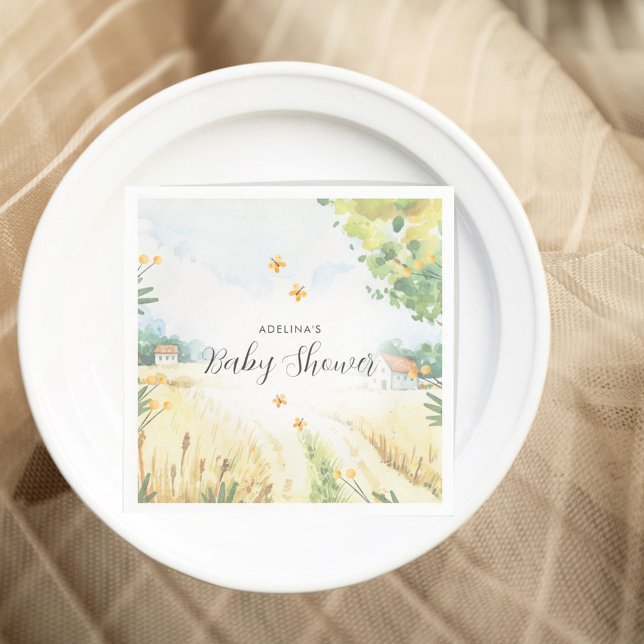 Serviette En Papier Douce Petite Ferme Baby Shower  (Créateur téléchargé)
