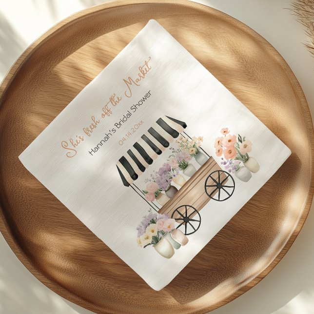 Serviette En Papier Douce Récolte Fleurie : Baby Shower de Mariée (Créateur téléchargé)