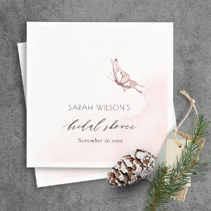 SERVIETTE EN PAPIER DOUCE TOUCHE D'AQUARELLE POUR ENTERREMENT DE VIE D