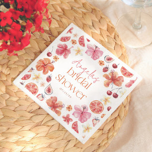 Serviette En Papier Douceur de mariage florale orange Citrus