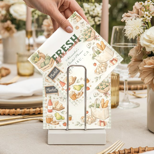 Serviette En Papier Douceur de Mariage Fraîche du Marché (Créateur téléchargé)