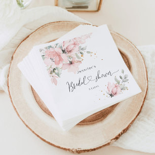 Serviette En Papier Douche à nuptiale rose pâle