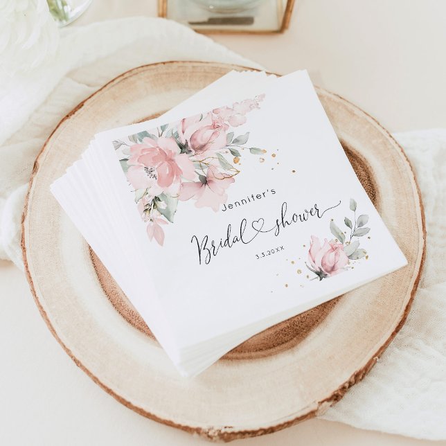 Serviette En Papier Douche à nuptiale rose pâle (Créateur téléchargé)
