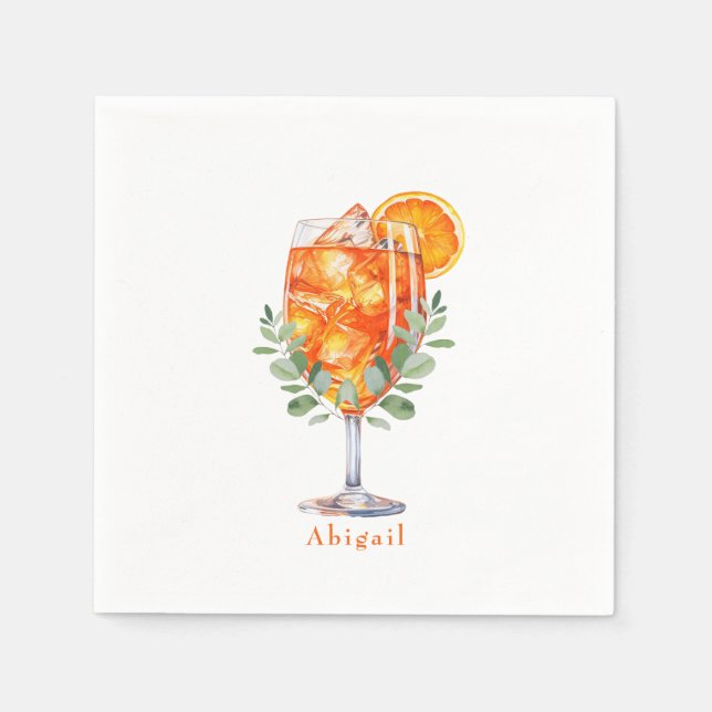 Serviette En Papier Douche Aperol Spritz personnalisée (Devant)
