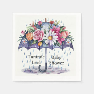 Serviette En Papier Douche avec Baby shower Fleurs