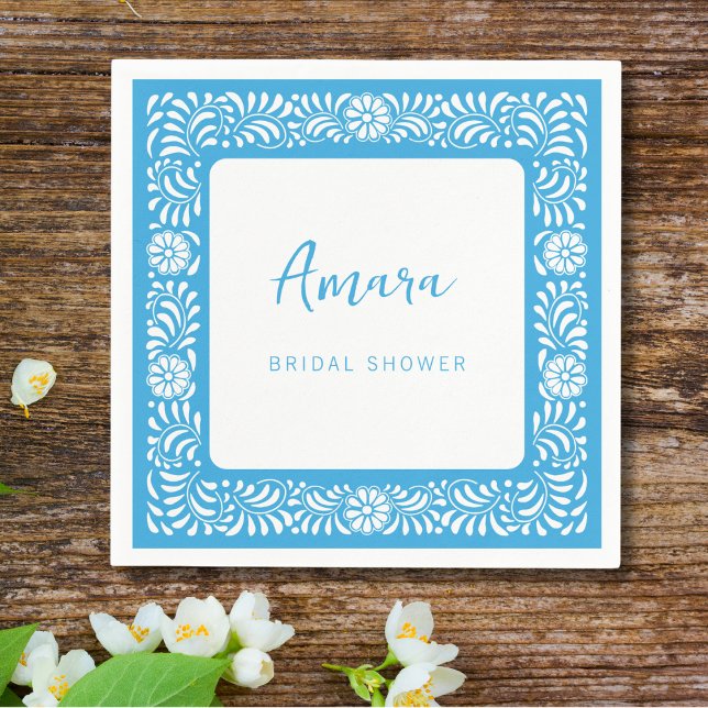 Serviette En Papier Douche de mariage BLEU TALAVERA (Créateur téléchargé)