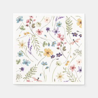 Serviette En Papier Douche de mariée fleur sauvage