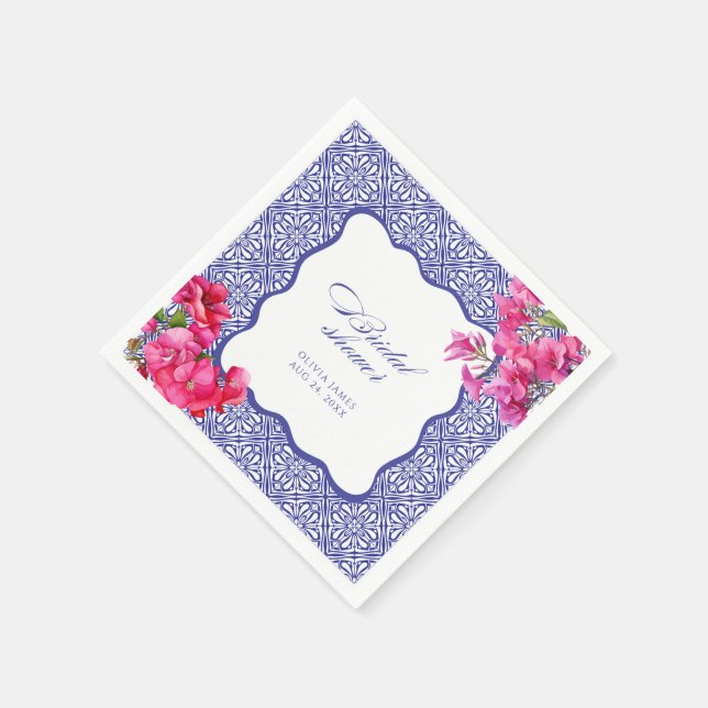 Serviette En Papier Douche nuptiale italienne bougainvillière (Coin)