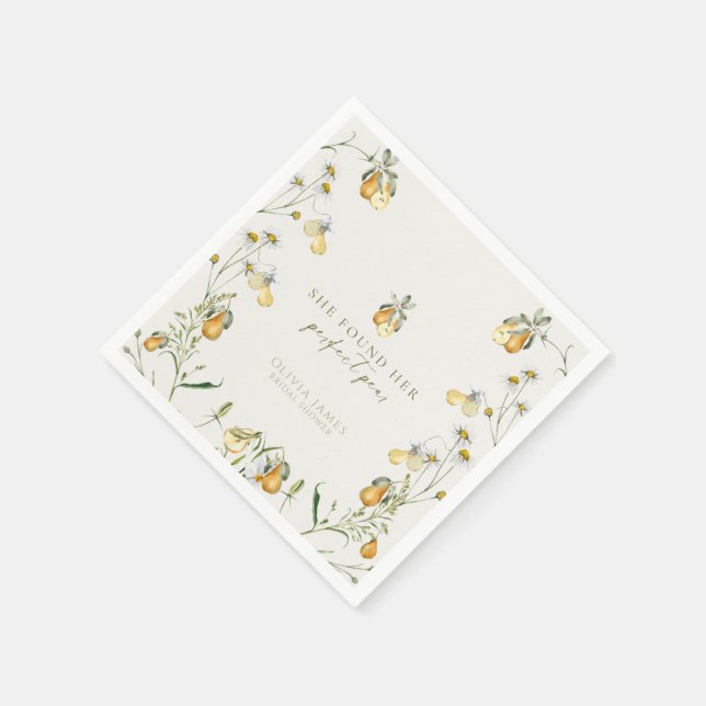 Serviette En Papier Douche parfaite florale (Coin)