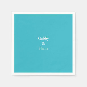 Serviette En Papier Douche personnalisée Couples Turquoise