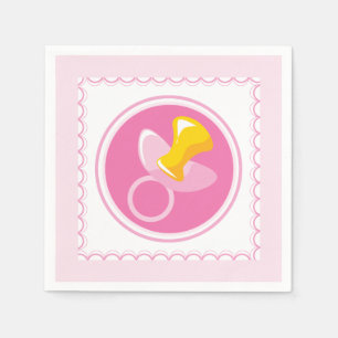 Serviette En Papier Douche rose de bébé de la tétine