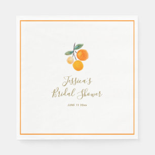 Serviette En Papier Douleurs d'orange Aquarelle Fruit de Citron Bridal
