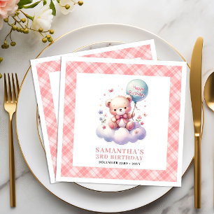Serviette En Papier Doux ballon en forme d'ours en peluche teinté de f