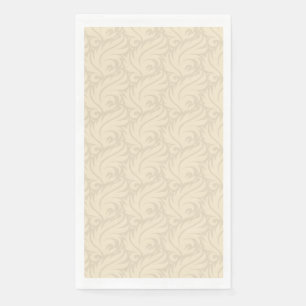 Serviette En Papier Doux motif beige floral