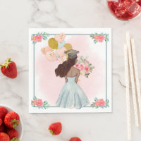 Doux peau foncée Brown Haired Girl Graduation