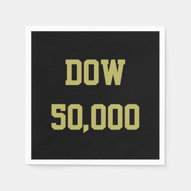 Serviette En Papier Dow 50 000 Stocks du marché (Devant)