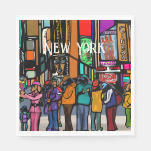 Serviette En Papier Doxie Town City - NEW YORK