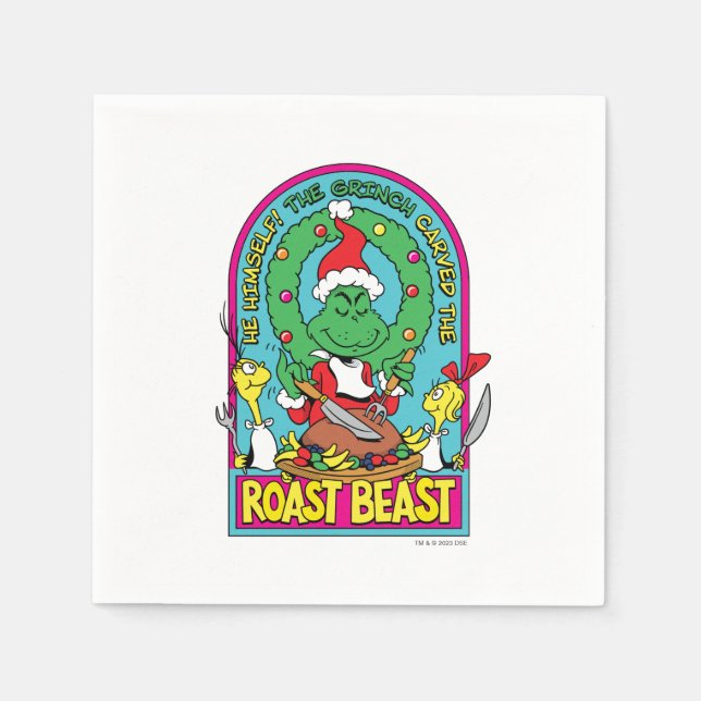 Serviette En Papier Dr. Seuss | Bête Rôtie Graphique (Devant)