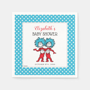 Serviette En Papier Dr. Seuss Chose 1 Chose 2 Jumeaux Baby Shower
