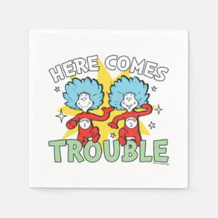 Serviette En Papier Dr. Seuss Chose Un Chose Deux Les Ennuis Arriven