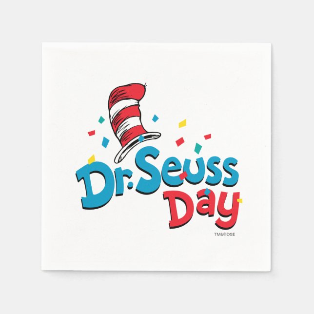 Serviette En Papier Dr Seuss Day | Confetti (Devant)