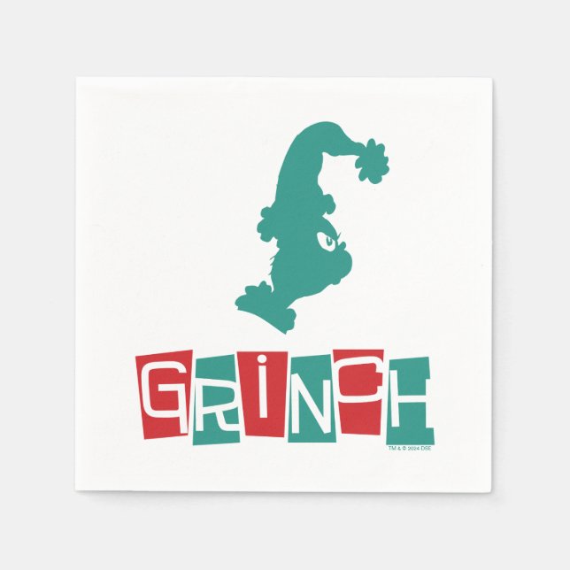 Serviette En Papier Dr. Seuss | Grinch - Rouge & Vert (Devant)