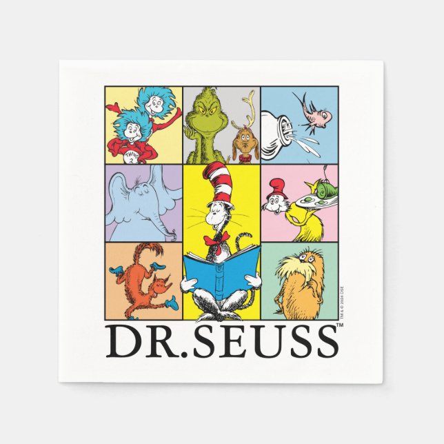 Serviette En Papier Dr. Seuss | Histoires Graphiques (Devant)