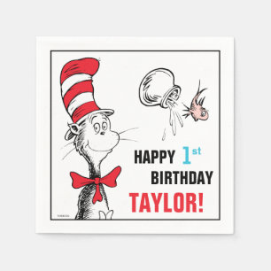 Serviette En Papier Dr. Seuss Le Chat Chapeauté Anniversaire