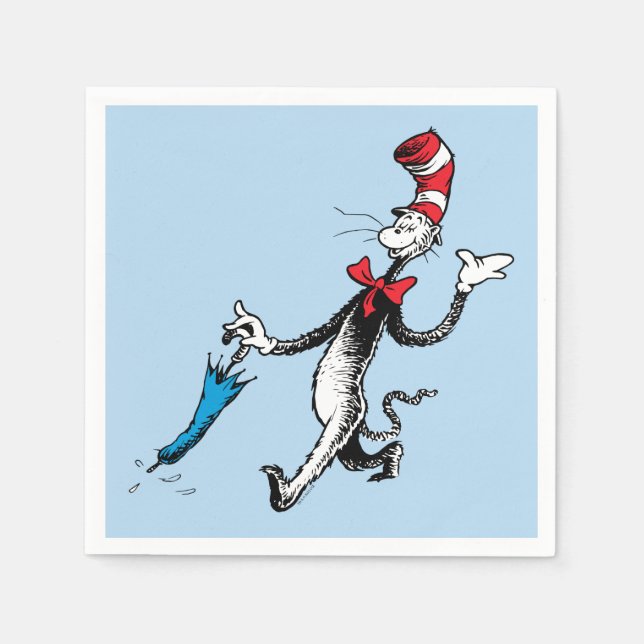 Serviette En Papier Dr. Seuss | Le Chat dans le Chapeau Marche au para (Devant)