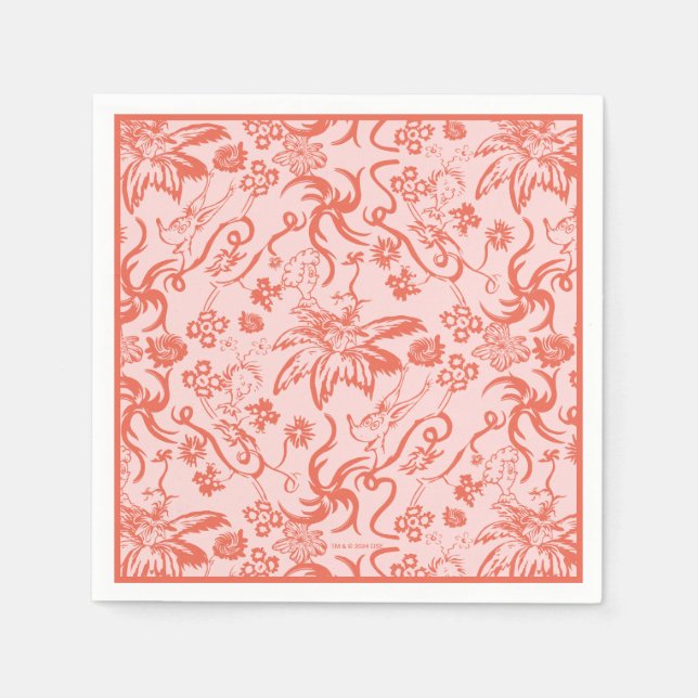 Serviette En Papier Dr Seuss | Motif de la Fête des mères florales (Devant)