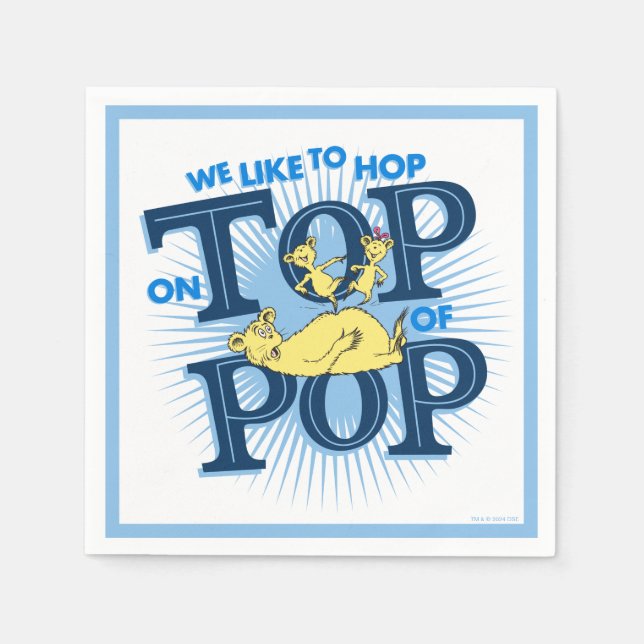 Serviette En Papier Dr. Seuss | Nous aimons sauter sur Pop (Devant)