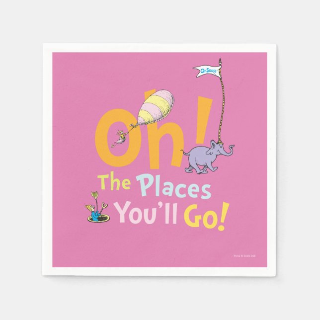 Serviette En Papier Dr. Seuss | Oh ! La Parade des Endroits (Devant)