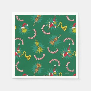 Serviette En Papier Dr Seuss   The Grinch   Merry Grinchmas Motif