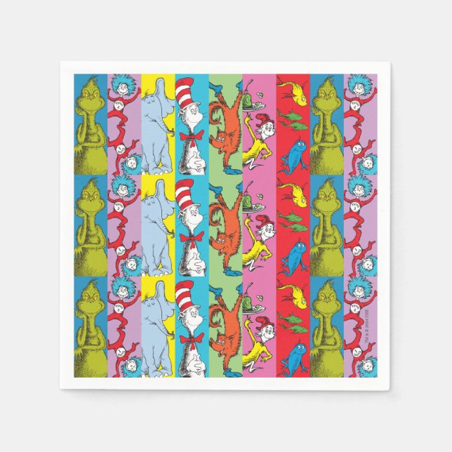 Serviette En Papier Dr Seuss | Tranche de caractères (Devant)