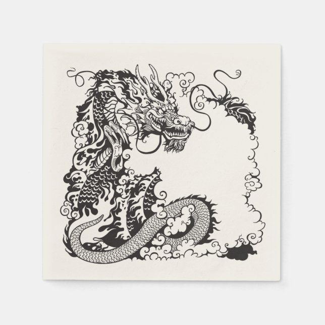 Serviette En Papier dragon (Devant)