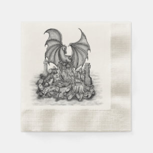 Serviette En Papier Dragon avec Zombie