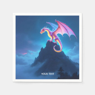 Serviette En Papier Dragon carré Imaginaire Mist